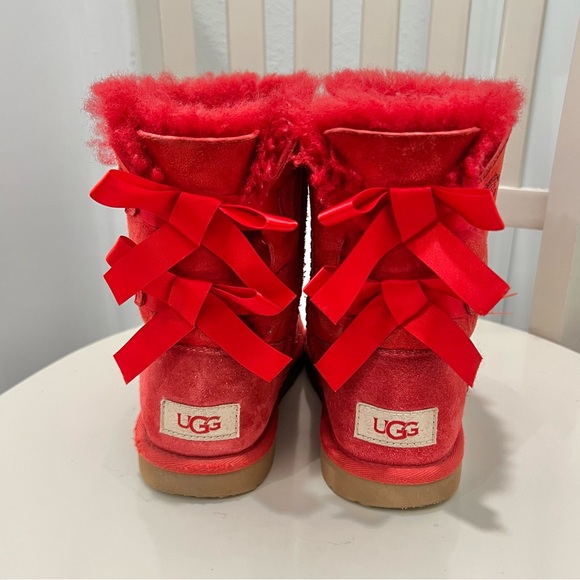 UGG Other - Ugg Bailey Bow II Boots in Red Girl's Size 1
